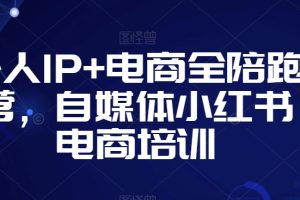 个人IP+电商全陪跑营，自媒体小红书电商培训