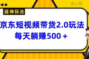 2024最新京东短视频带货2.0玩法，每天3分钟，日入500+【揭秘】