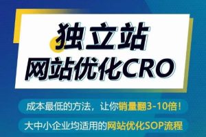 独立站网站优化CRO，成本最低的方法，让你销量翻3-10倍