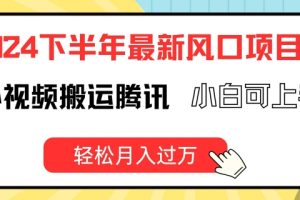 2024下半年最新风口项自，海外视频搬运腾讯，小白可上手，轻松月入过万【揭秘】