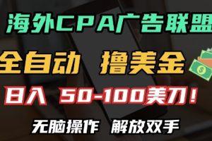 海外CPA全自动撸美金, 日入100+美刀，无脑操作，解放双手【揭秘】