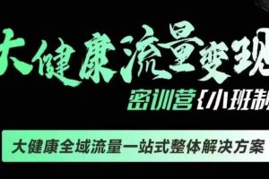 千万级大健康变现课线下课，大健康全域流量一站式整体解决方案